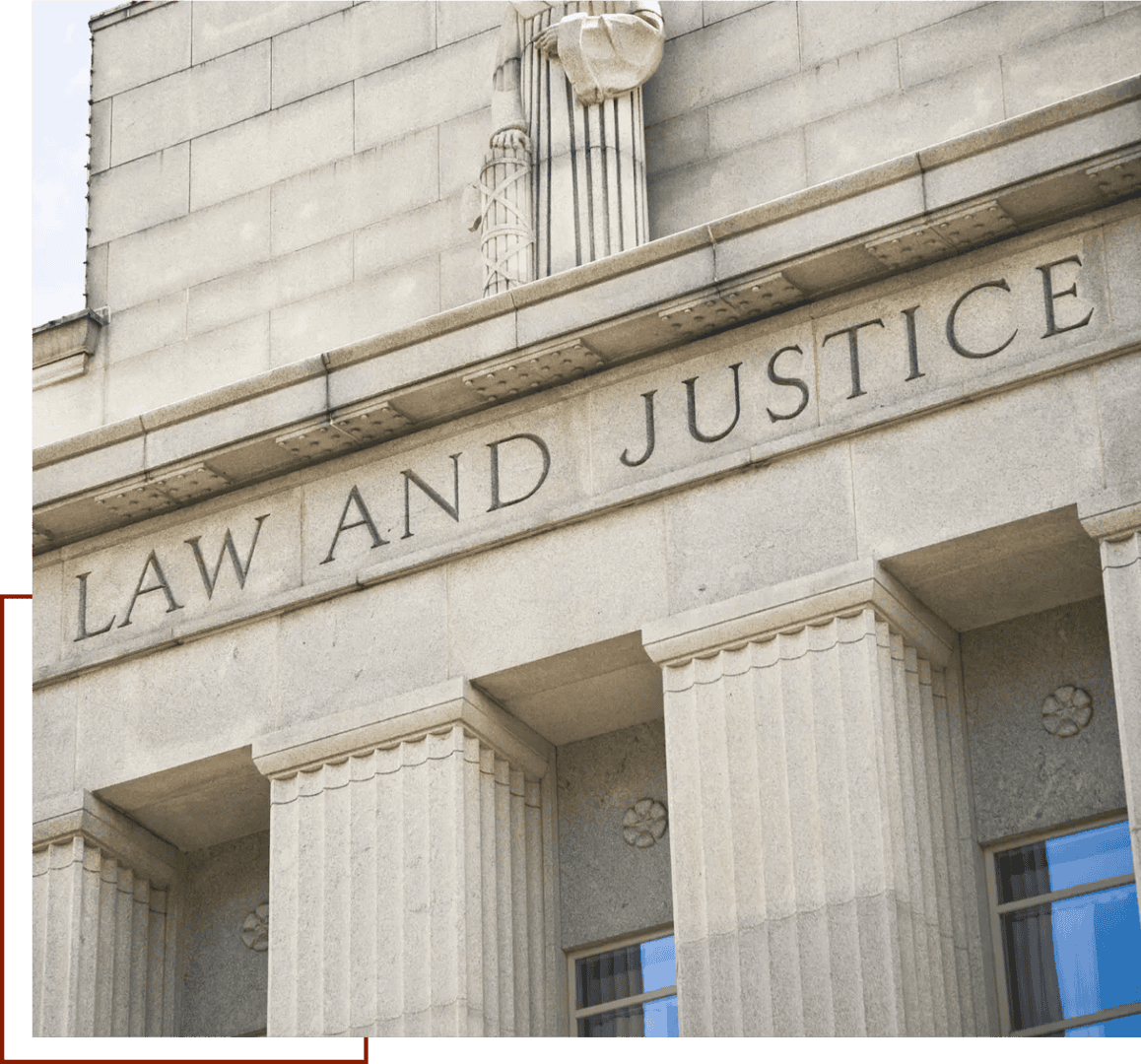 Law and Justice" building facade