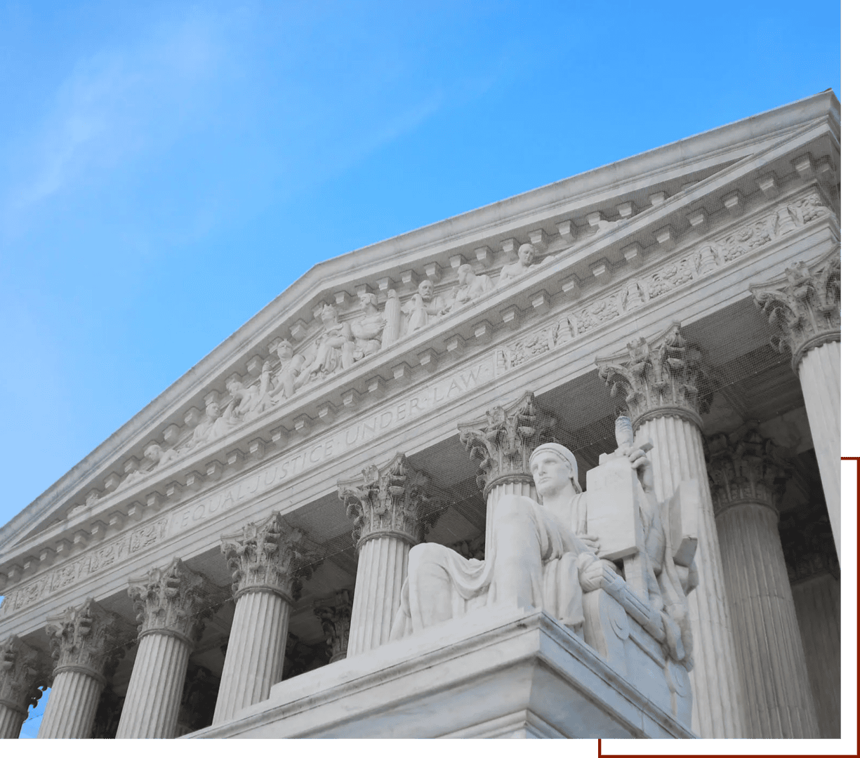 Supreme Court building with blue sky