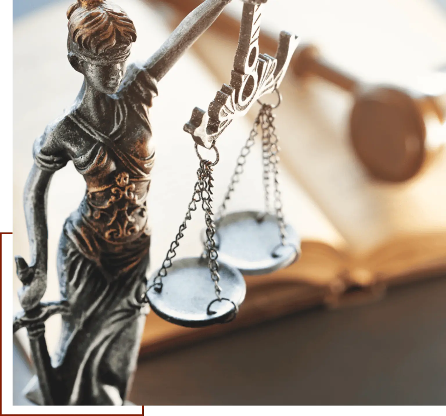 Lady Justice statue with scales